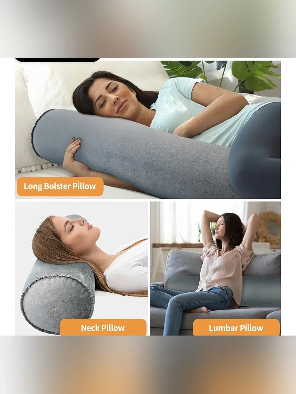 Eulant inflatable long body pillow for adults ,kids for hugging sleeping New